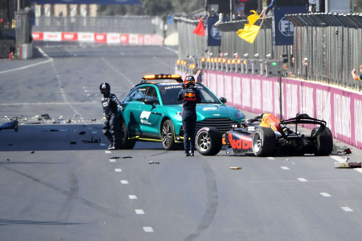 Драматичный аварий на Гран-при Азербайджана